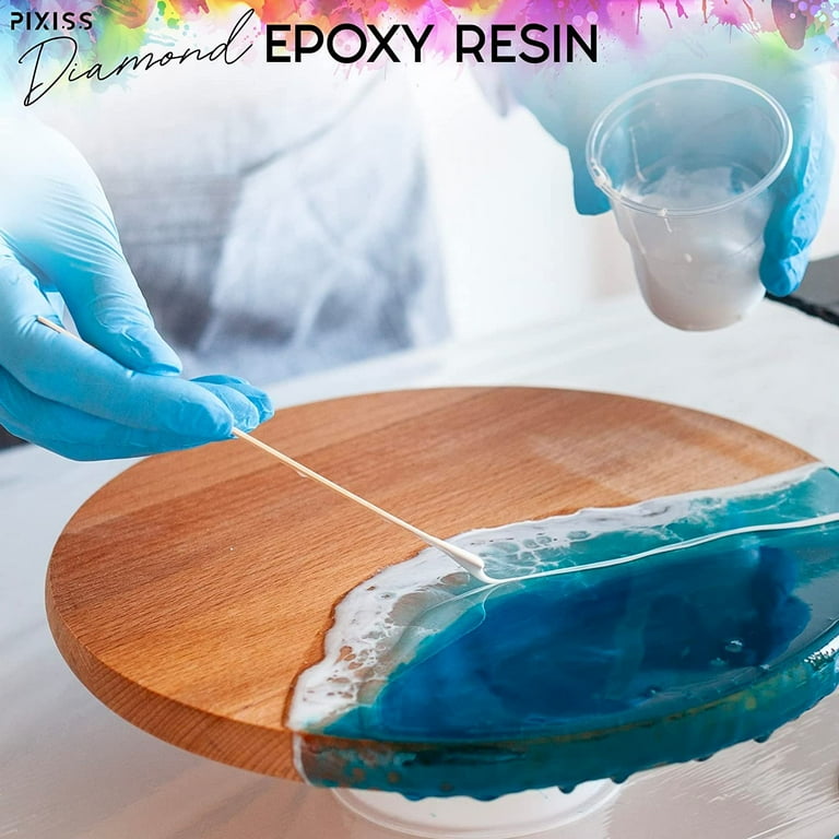 UV Light Resin Clear Epoxy Craft Resin Kit - Pixiss Crystal Clear Hard Type  UV Resin Kit with UV Light and Accessories 