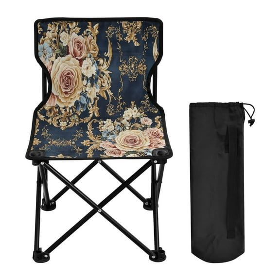 YAZAOO Camping Chairs Modern Floral Ornate Pattern Folding chair
