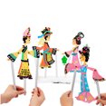 thumbnail image 3 of FELTECHELECTR 4 marionetas de sombras tradicionales chinas, juguetes artesanales de cultura tradicional china (estilo aleatorio), 3 of 6