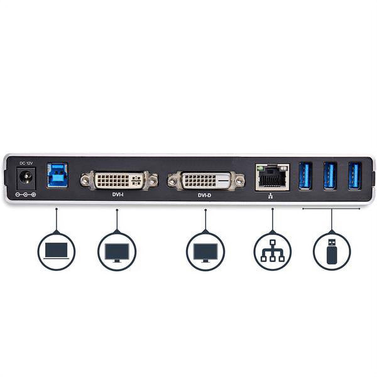 StarTech.com Dual-Monitor USB 3.0 Docking Station with DVI and Vertical Stand