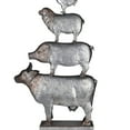 thumbnail image 3 of Saltoro Sherpi Metal 4 Stacked Animal Accent Decor with Stable Base, Gray, 3 of 5