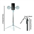thumbnail image 3 of 6-in-1 Wireless Selfie Stick Tripod with Fill Lights and Remote Control for Smartphone Photography and Vlogging, 3 of 9