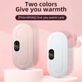 thumbnail image 2 of Portable Menstrual Heating Pad Electric Heating Massage Pad for Menstrual Abdominal Pain Relief Rechargeable Heating Belt for Women (Pink) longziming, 2 of 5
