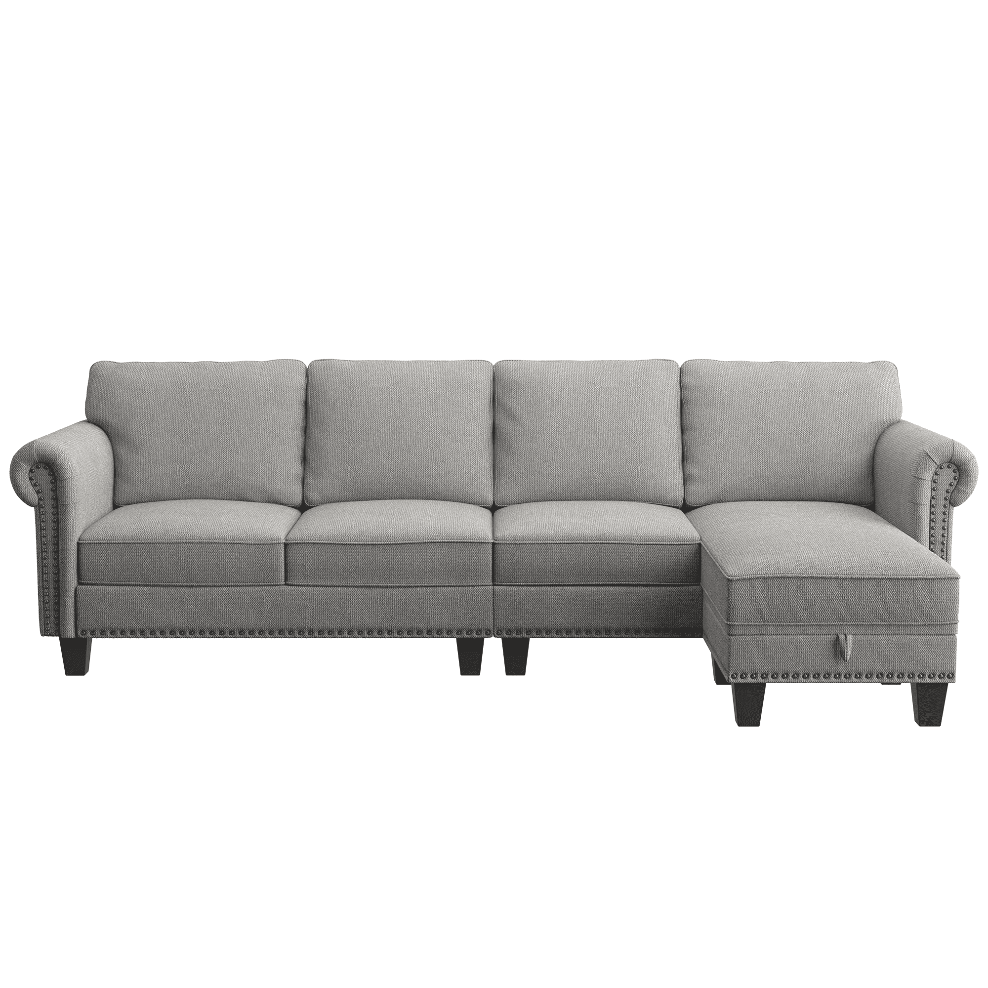 Nolany Convertible Sectional Sofa with Reversible Chaise & Storage