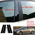 thumbnail image 2 of Moldura de ventana de poste de pilar negro brillante apta para Mitsubishi Lancer Sedan 2008-2017, panel de moldura lateral de puerta, pegatina decorativa, 2 of 4