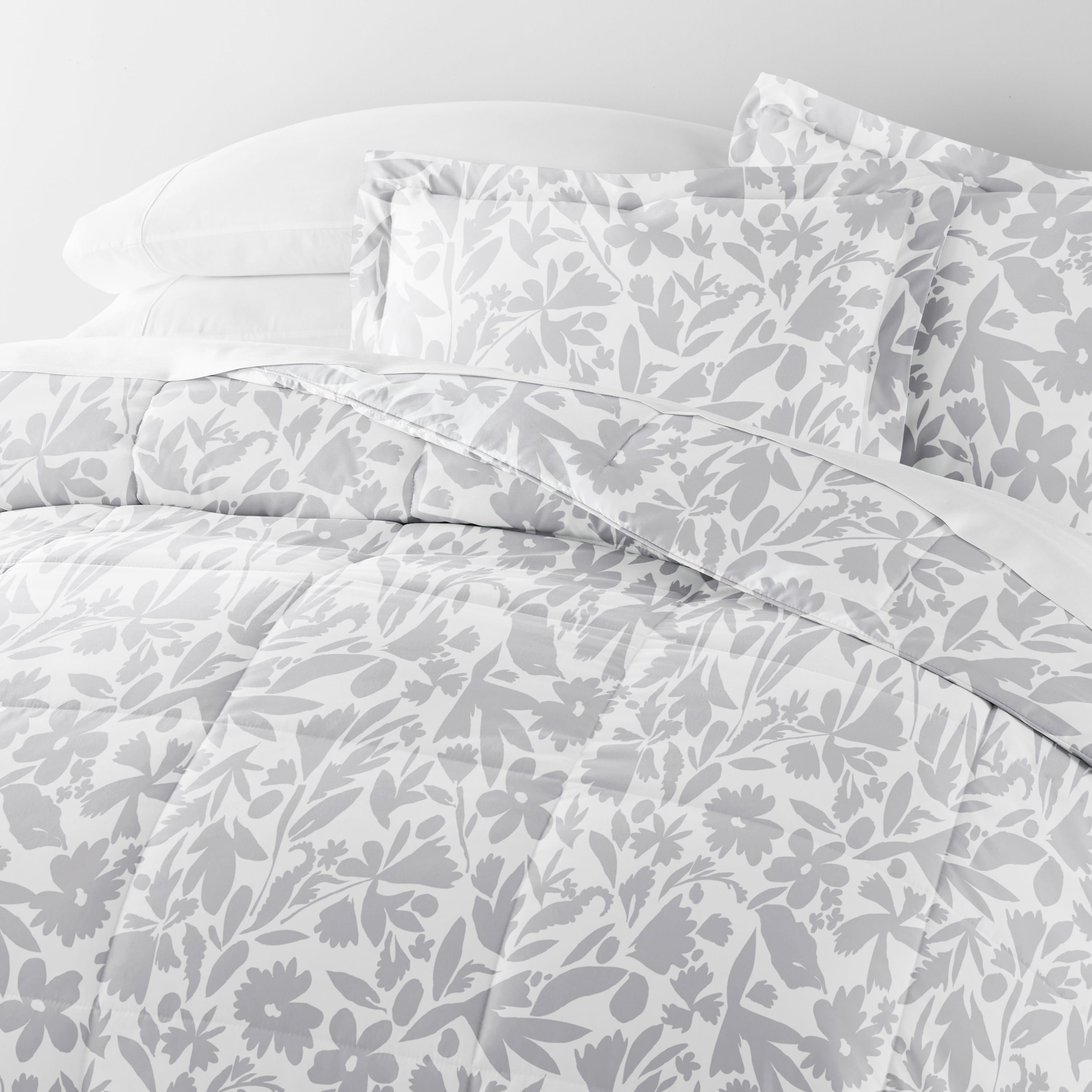 All Season Ultra Soft Comforter Set Down-Alternative Bedding in Abstract Garden for Full/Queen Size by Comfort Canopy