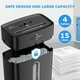 thumbnail image 3 of BONSEN 10-Sheet Cross Cut Paper Shredder for Home Office Use with 4 Gallons Wastebasket, 3 of 7