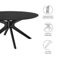 thumbnail image 2 of Modway Crossroads 63" Oval Wood Dining Table in Black, 2 of 8