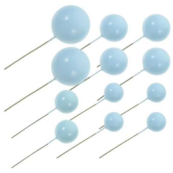 Supvox 20pcs Birthday Cake Pick Foam Blue Cake Decoration Party Decoration