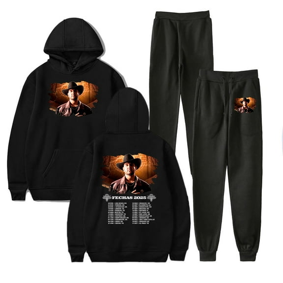 Eden Munoz Fechas Tour 2025 Hoodies Set Merch Men/Women Sweatshirt Pants Two Piece Set Hooded Streetwear
