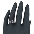 thumbnail image 2 of Black Diamond Wedding Ring Set for Women Cluster Diamond Marquise Halo Rings 14K Gold 1.00 CT TW, 2 of 4