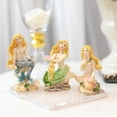 thumbnail image 1 of Nautical Sea Blonde Haired Mermaids with Colorful Tails Mini Figurines Set of 3, 1 of 6