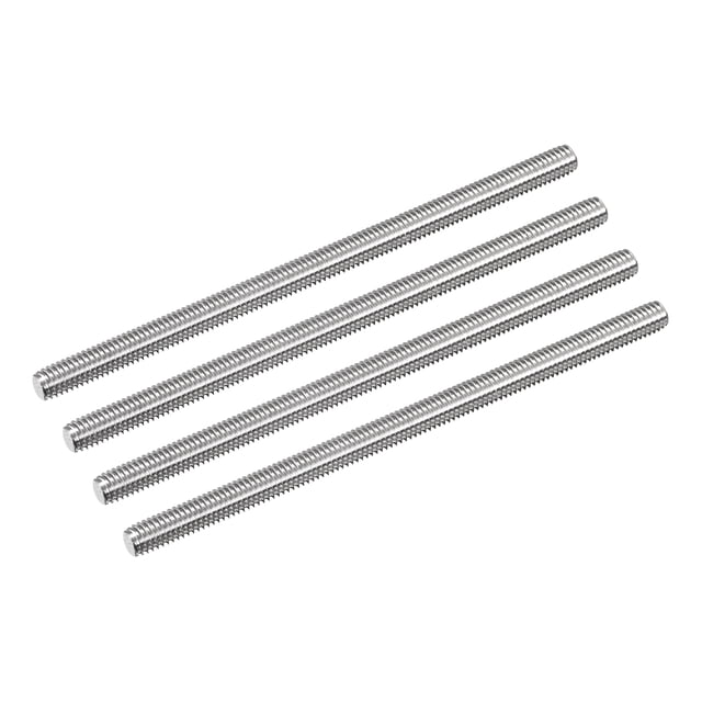 Unique Bargains Fully Threaded Rod M6 x 110mm 1mm Thread Pitch 304 Stainless Steel Right Hand Threaded Rods Bar Studs 4 Pack