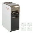 thumbnail image 2 of Slim Bathroom Storage Cabinet, Plastic Space Saving Floor Organizer Side Unit Small Storage Cabinet with Multi Layered Structure for Neatly Organized Bathroom Items, 2 of 7