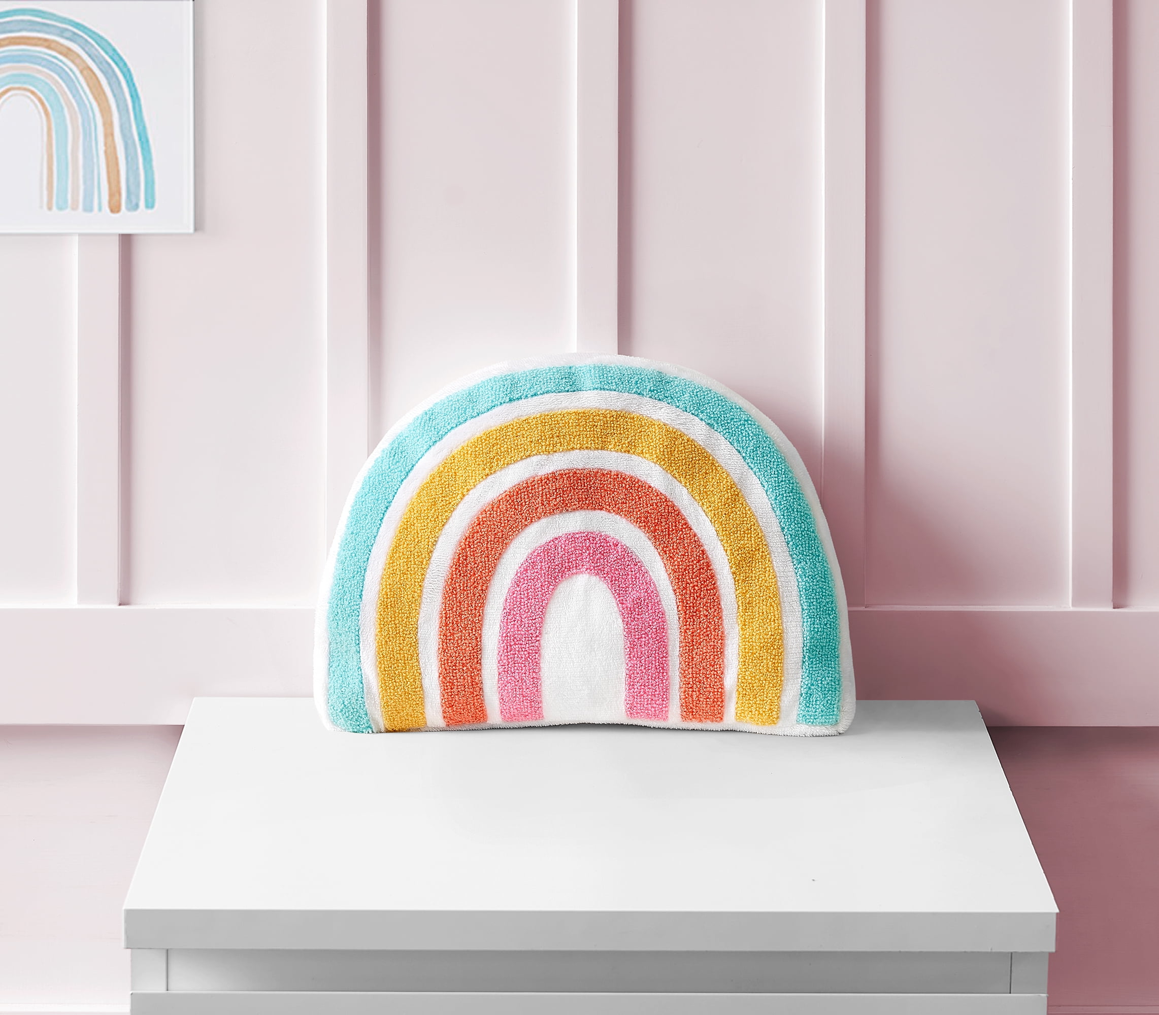 (2 pack) Your Zone Kids Rainbow Decorative Pillow 10” x 14”, Chenille Plush Polyester, Unisex, Multicolor