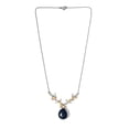 thumbnail image 4 of Shop LC Platinum Gold 18K Yellow Gold Ion Plated Lapis Lazuli Necklace for Women Jewelry Gifts for Women Size 18" Ct. 15.25 Birthday Gifts for Women, 4 of 9