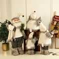 thumbnail image 5 of 17-33 Inch Christmas Santa Claus Dolls Standing Santa Claus Figurine with Gift Bag and Xmas Ornaments, Christmas Standing Sitting Figurine Ornaments for Holiday Party Home Decoration, 5 of 6