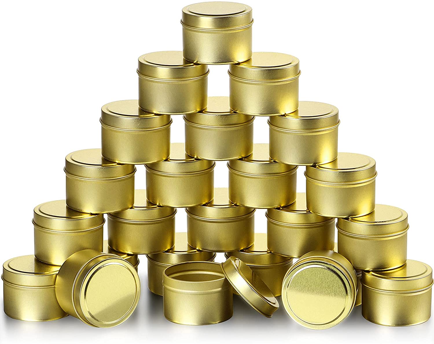 24 Pieces Candle Tin 5 oz. Candle Containers Candle Jars Box for Candle