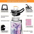 thumbnail image 4 of Sports Water Bottle with Straws Colorful Elephant Head 32 Oz Tritan Clear Bottles BPA Free Leakproof Cup for Outdoor School Gym Fitness, 4 of 7