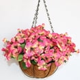 thumbnail image 5 of 6PCS Artificial Flowers Artificial Pansy Bushes Faux Plastic Flower Fake Plants Indoor Outdoor Home Garden Decoration (Pink), 5 of 5