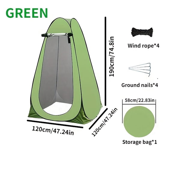 1pc Shower Tent Outdoor Camping Mobile Toilet Changing Clothes Toilet Tent Single Shower Cover