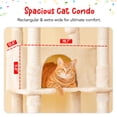 thumbnail image 3 of Furcato 77-Inch Cat Tree for Indoor Cats, Multi-Level Large Cat Tower with 4 Hammocks, 2 Padded Perches, Large Cat Condo, Beige, 3 of 8