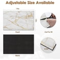 thumbnail image 5 of Coffee Mat for Countertops, White Gold Marble Texture Dish Drying Mat 2 Pcs for Kitchen Coffee Bar Accessories, Coffee Maker Espresso Machine Dish Rack Hide Stain Rubber Backed 12x19In, 5 of 6