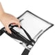 thumbnail image 4 of Eigraketly Bolso cruzado transparente para hombre y mujer, bolsa de transporte de viaje, correas ajustables, bolsos de hombro transparentes, Deportes y aire libre Negro, 4 of 6