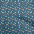 thumbnail image 1 of oneOone Georgette Viscose Bleu Sarcelle Tissu Enfants Léopard Matière de Robe Tissu Imprimé Tissu au Mètre 42 Pouces de Large, 1 of 4