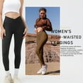 thumbnail image 4 of OQQ Women's 1 Piece Yoga Leggings Ribbed Seamless Workout High Waist Cross Over Athletic Exercise Leggings, 4 of 7