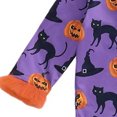 thumbnail image 6 of Likimi Toddler Girls Halloween Pajamas Set Long Sleeve Hallowmas Pumpkin Print Lapel Button Down Pjs Tops With Pants Fashion Outfit Set, 6 of 8