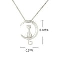 thumbnail image 5 of Wrapables® 925 Sterling Silver Plated Cat and Moon Pendant Necklace, 5 of 6