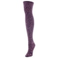 thumbnail image 3 of MeMoi Braid Trails Cotton Blend Over The Knee Socks - Womens - Female (One Size, Black Heather), 3 of 4