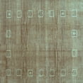 thumbnail image 1 of Ahgly Company Indoor Square Abstract Light Blue Contemporary Area Rugs, 7' Square, 1 of 4