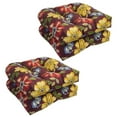thumbnail image 1 of Blazing Needles Outdoor Rounded Back Chair Cushion, 19" x 19", Mcjanice Eggplant 4 Count, 1 of 1
