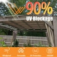 thumbnail image 2 of 90% Sun Shade Cloth, 12' x 24' Pergola Shade Cover for Patio, Outdoor, Garden, Backyard, Mocha, 2 of 7