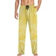 thumbnail image 4 of Men's Pajama Pants with Pockets Sleepwear Lounge Pants Stretch Casual Yellow Colour Marble 11, 4 of 7