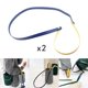thumbnail image 3 of Cartera de Cuero con Cadena Asa Hombro Bandolera Azul Amarillo, 3 of 7