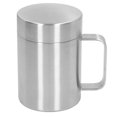 thumbnail image 2 of Minimalist Stainless Steel Coffee Mug with Lid - Fashionable, Large 330ml Capacity for Home Use, 2 of 8