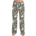 thumbnail image 6 of Easter Women's Pajamas Pants Cute Bunny Graphic Holiday Long Pajama Pants Easter Jogger Wide Leg Sleepwear Pants, 6 of 6