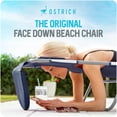 thumbnail image 3 of Ostrich The Backpack Chaise Lounge, Facedown Beach Camping Chair w/Storage Bag, Stripe, 3 of 13