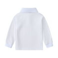 thumbnail image 3 of Toddler Boy Polo Shirt Comfy Collared Shirts Long Sleeve Tops Solid Basic T Shirt for Little Boys 11-12 Years, 3 of 3