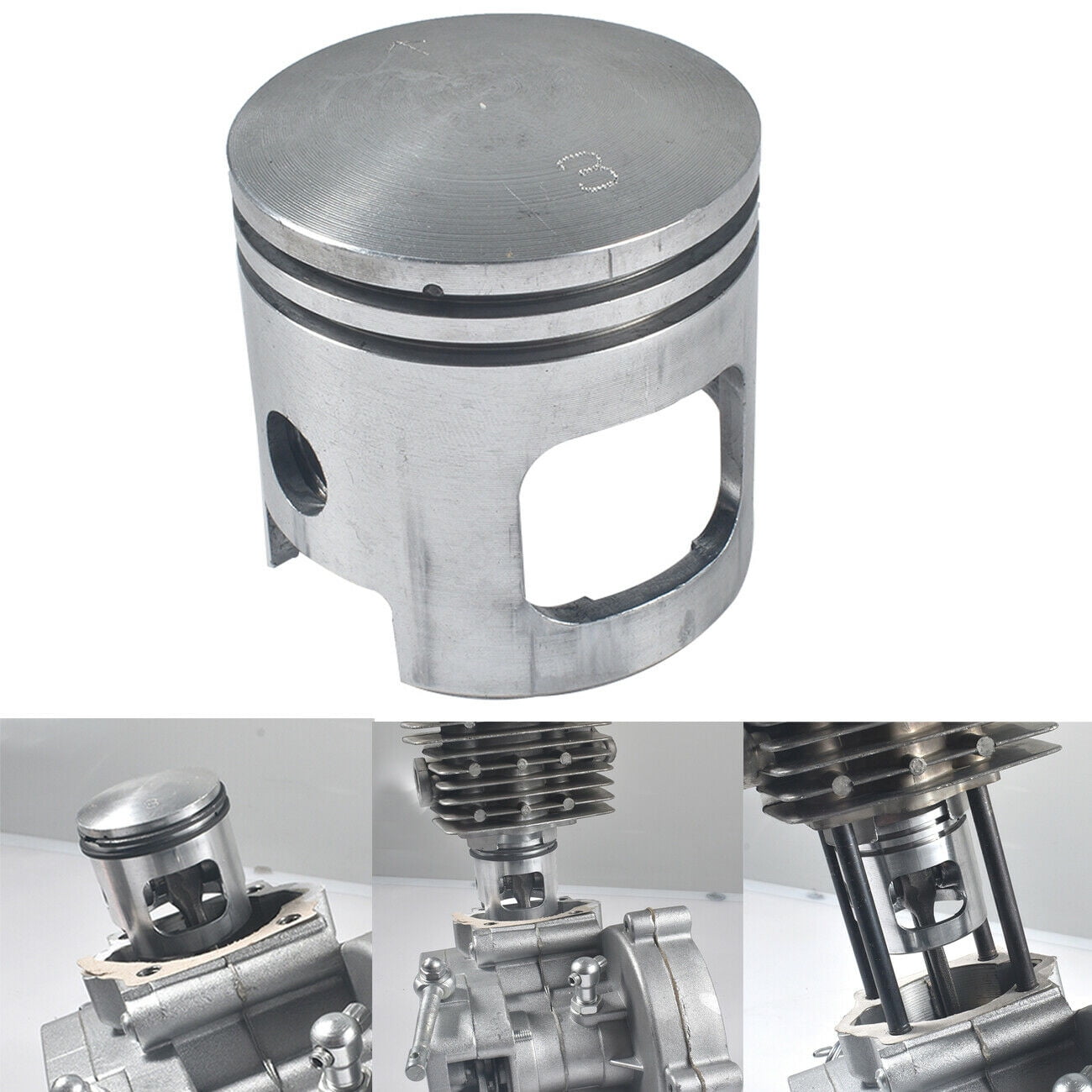 80cc G4 Top End Kit For Motorized Bikes | Higher Hole Piston Cylinder Head Set 2-Stroke Engine
