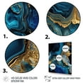 thumbnail image 3 of Designart Abstract Geode Gold And Blue Marble IV Canvas Wall Art, 3 of 5