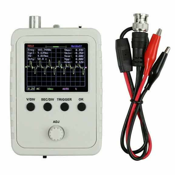 2.4" LCD Display Digital Oscilloscope Assembled With Case Test Clip DIY