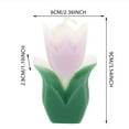 thumbnail image 3 of 2Psc Flower Shaped Candles Tu/lip Candles Aesthetic Cool Candles Cute Candles Paraffin Wax Decorative Candle Room Decor Funky Scented Flower Candle For Gift Wedding Party Fav/ors, 3 of 6