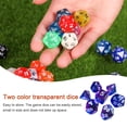 thumbnail image 2 of Langgg 1 Set Polyhedral Dice Double Color Acrylic Toys Interesting Role Playing Games Craps Entertainment Accessory for Math Teaching Clean purple blue, 2 of 6