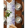 thumbnail image 5 of Table Runner 36 Inch Long - Spring Purple Eucalyptus Leaf on TopDecorative Table Scarf,Watercolor Botanical on WhiteDining Table Runners for Wedding Party Kitchen Dining Tables, 5 of 7