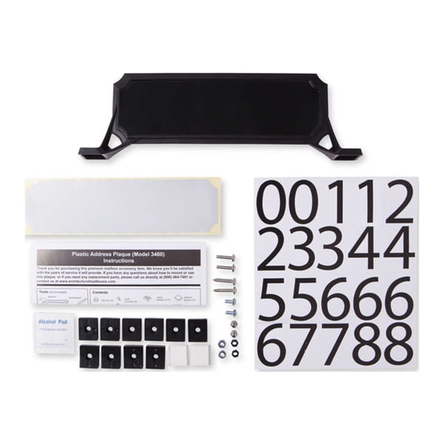 Architectural Mailboxes 5006271 Black Steel Manhattan Mailbox Name & Address Kit