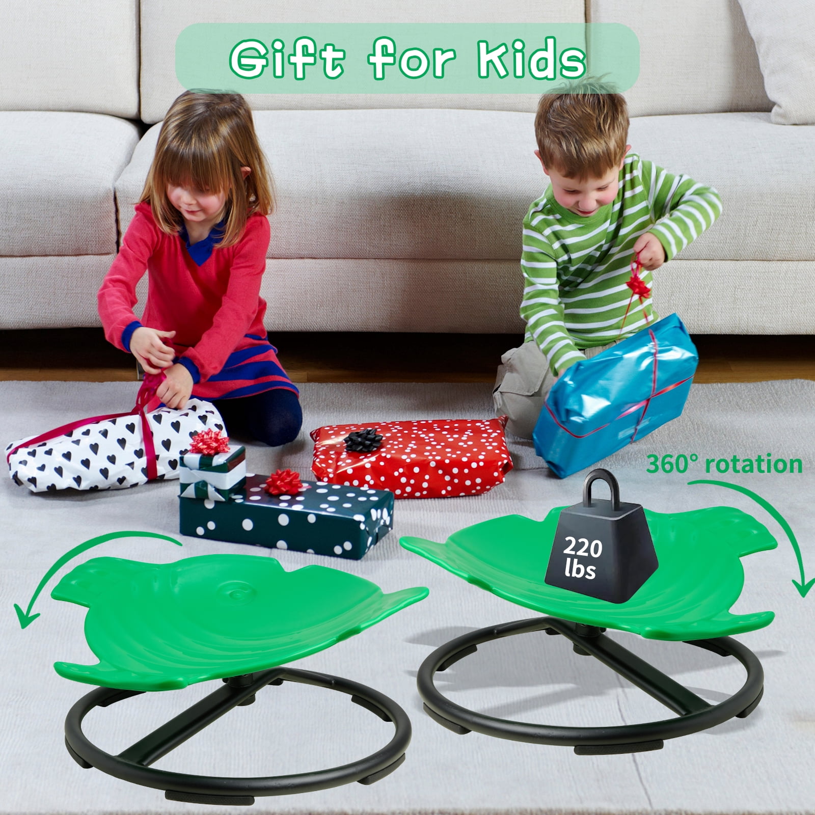 Sensory Spinning Chair for Kids with Autism & ADHD, Swivel Chair for Indoor/Outdoor Use, Sit and Spin Toys, Fish-Shaped Sensory Chairs for Autistic Children, Training Body Coordination